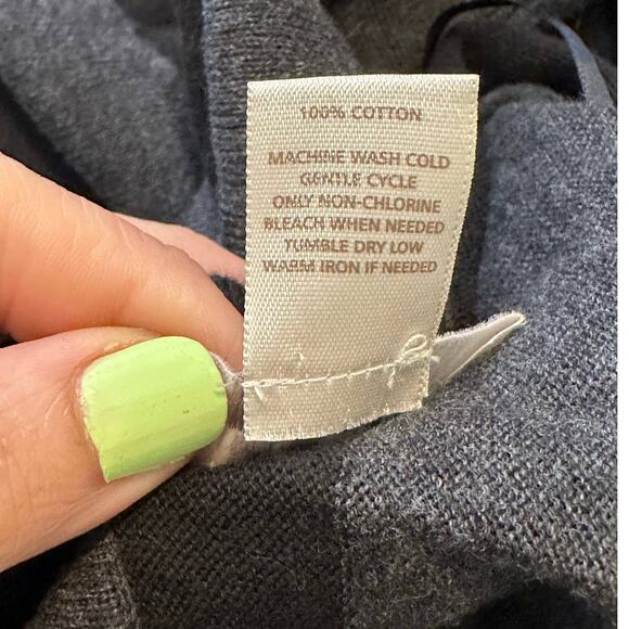 Loft gray black open front long sleeves cardigan size M - Picture 4 of 9